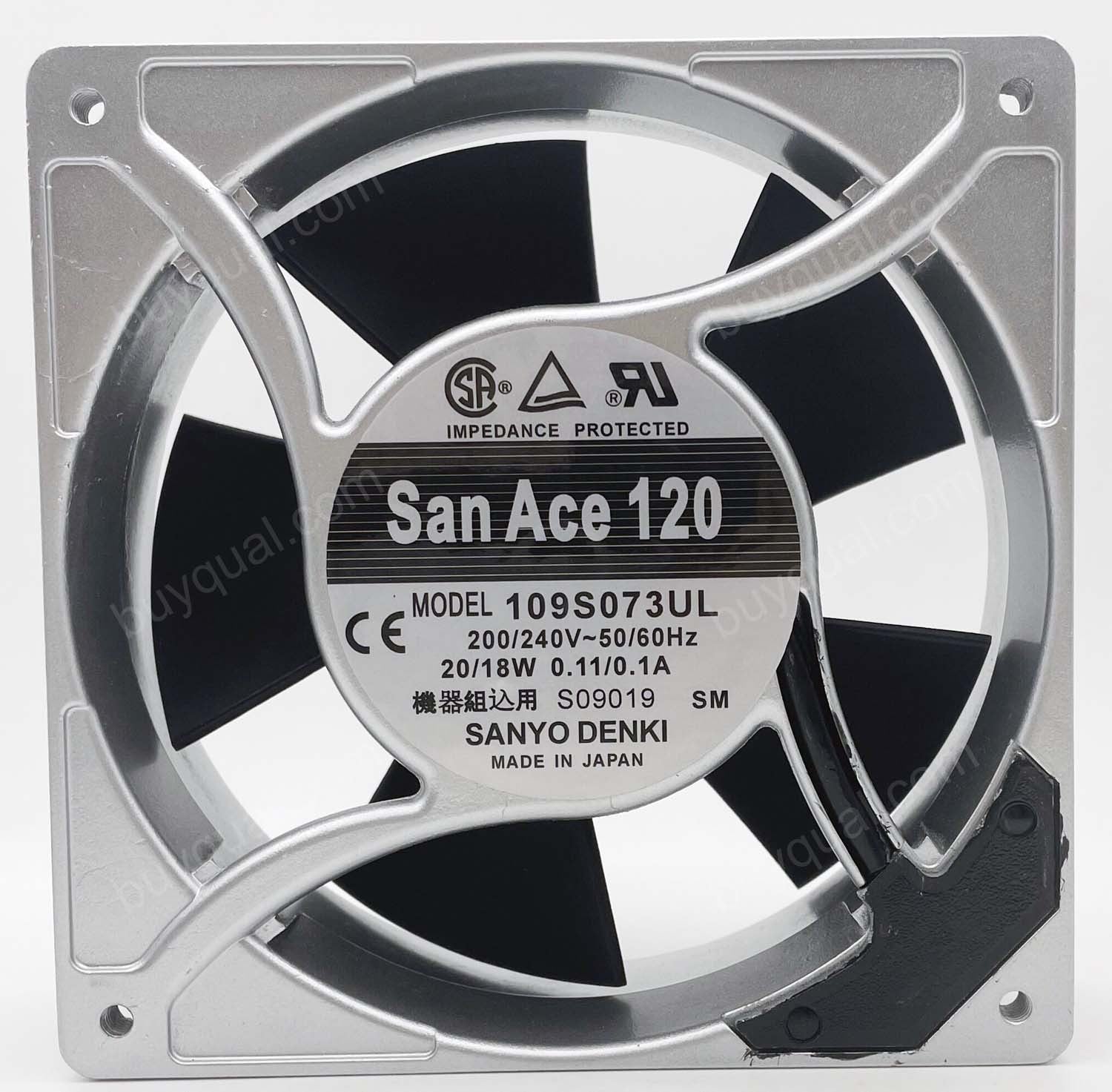 Sanyo 109S073UL 200/240V 0.11/0.1A 20/18W Cooling Fan Sanyo 109S073UL 200/240V 0.11/0.1A 20/18W Cooling Fan